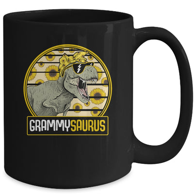 Funny Grammy Saurus Sunflower Dinosaur Grandma T Rex Mug Coffee Mug | Teecentury.com