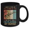 Funny Guitar Design For Men Guitarist Guitar Player Vintage Mug | teecentury