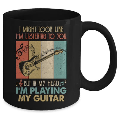 Funny Guitar Design For Men Guitarist Guitar Player Vintage Mug | teecentury