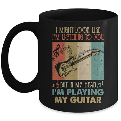 Funny Guitar Design For Men Guitarist Guitar Player Vintage Mug | teecentury