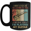 Funny Guitar Design For Men Guitarist Guitar Player Vintage Mug | teecentury