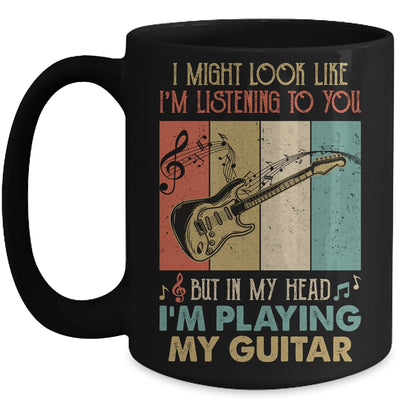 Funny Guitar Design For Men Guitarist Guitar Player Vintage Mug | teecentury