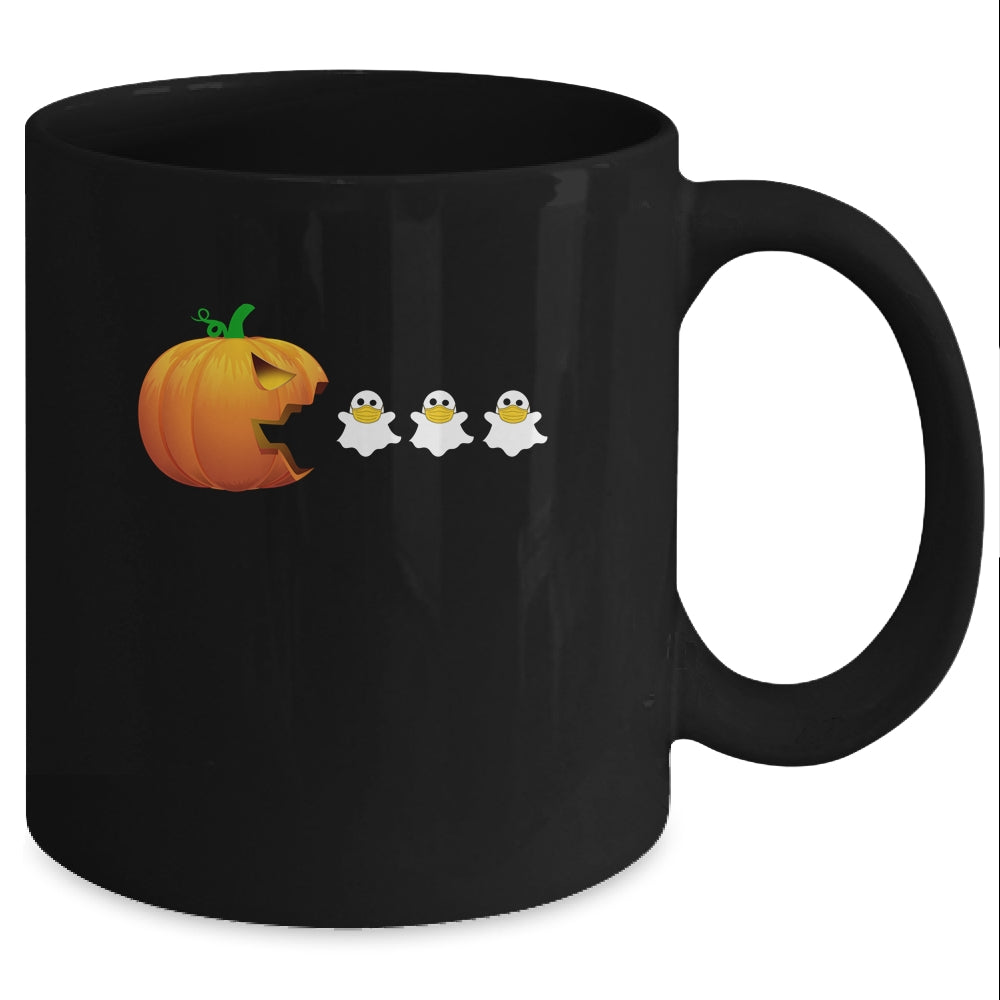 Funny Halloween For Women Kids Men Pumpkin Ghost Mask Mug Coffee Mug | Teecentury.com