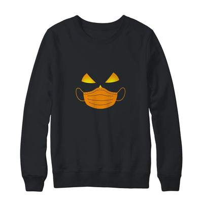 Funny Halloween Pumpkin Wearing A Mask T-Shirt & Sweatshirt | Teecentury.com
