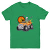 Funny Halloween Skeleton Monster Truck Boys Girls Youth Shirt | teecentury