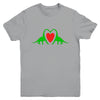 Funny Hearts Love Dinosaur Valentine's Day Gift Boys Girls Youth Youth Shirt | Teecentury.com