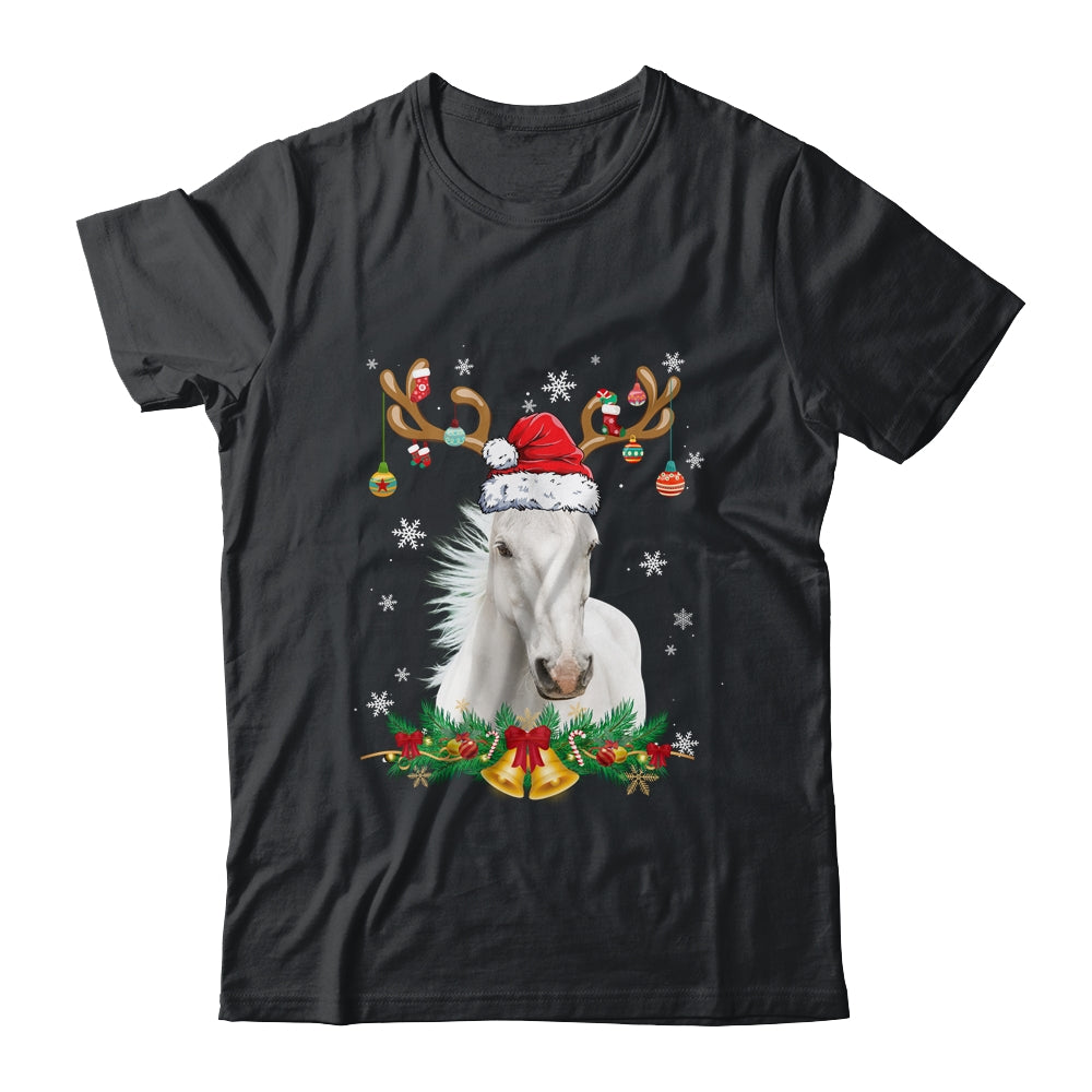 Funny Horse Reindeer Lights Ornament Santa Christmas Xmas Shirt & Sweatshirt | teecentury