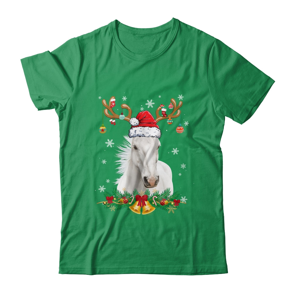 Funny Horse Reindeer Lights Ornament Santa Christmas Xmas Shirt & Sweatshirt | teecentury