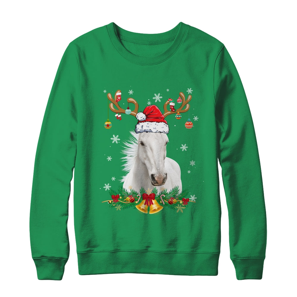Funny Horse Reindeer Lights Ornament Santa Christmas Xmas Shirt & Sweatshirt | teecentury