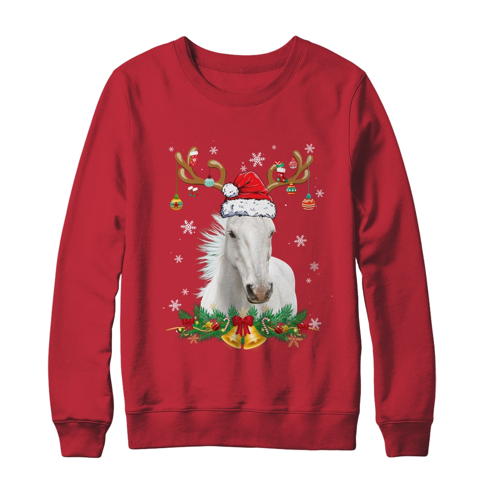 Funny Horse Reindeer Lights Ornament Santa Christmas Xmas Shirt & Sweatshirt | teecentury