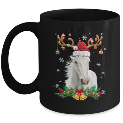 Funny Horse Reindeer Lights Ornament Santa Christmas Xmas Mug | teecentury