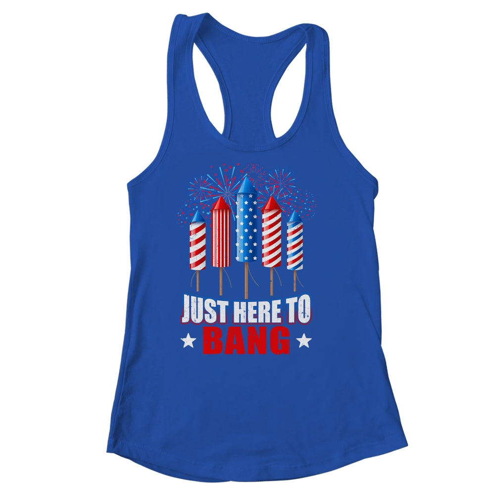 Funny I'm Just Here To Bang Tee 4th of July Mens Womens Kids Shirt & Tank Top | teecentury