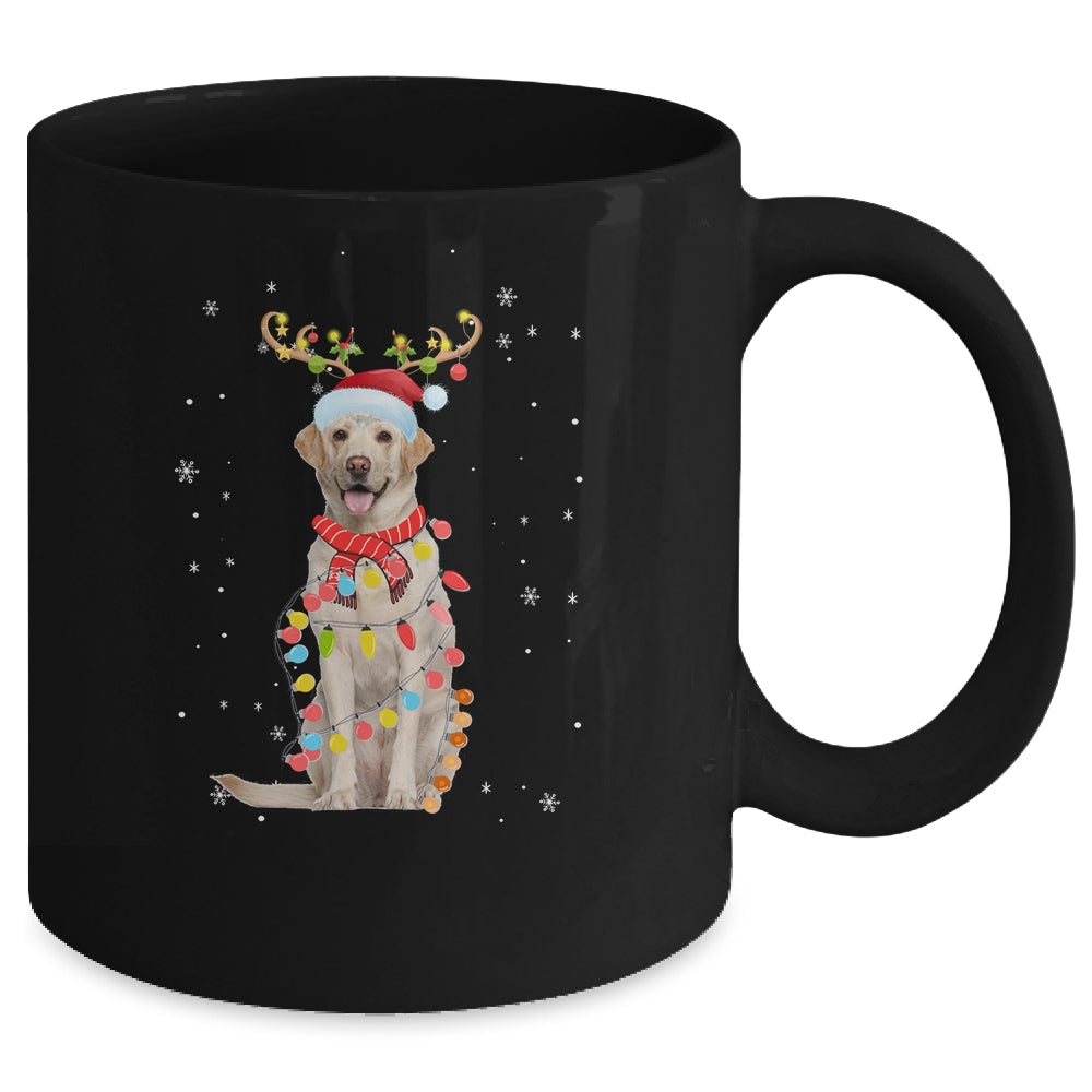 Funny Labrador Christmas Tree Santa Reindeer Pajamas Mug Coffee Mug | Teecentury.com