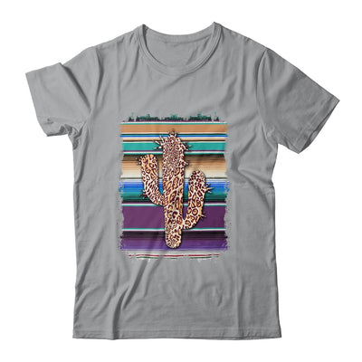 Funny Leopard Cactus Serape Cactus Print Turquoise Brown T-Shirt & Tank Top | Teecentury.com