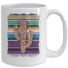 Funny Leopard Cactus Serape Cactus Print Turquoise Brown Mug Coffee Mug | Teecentury.com