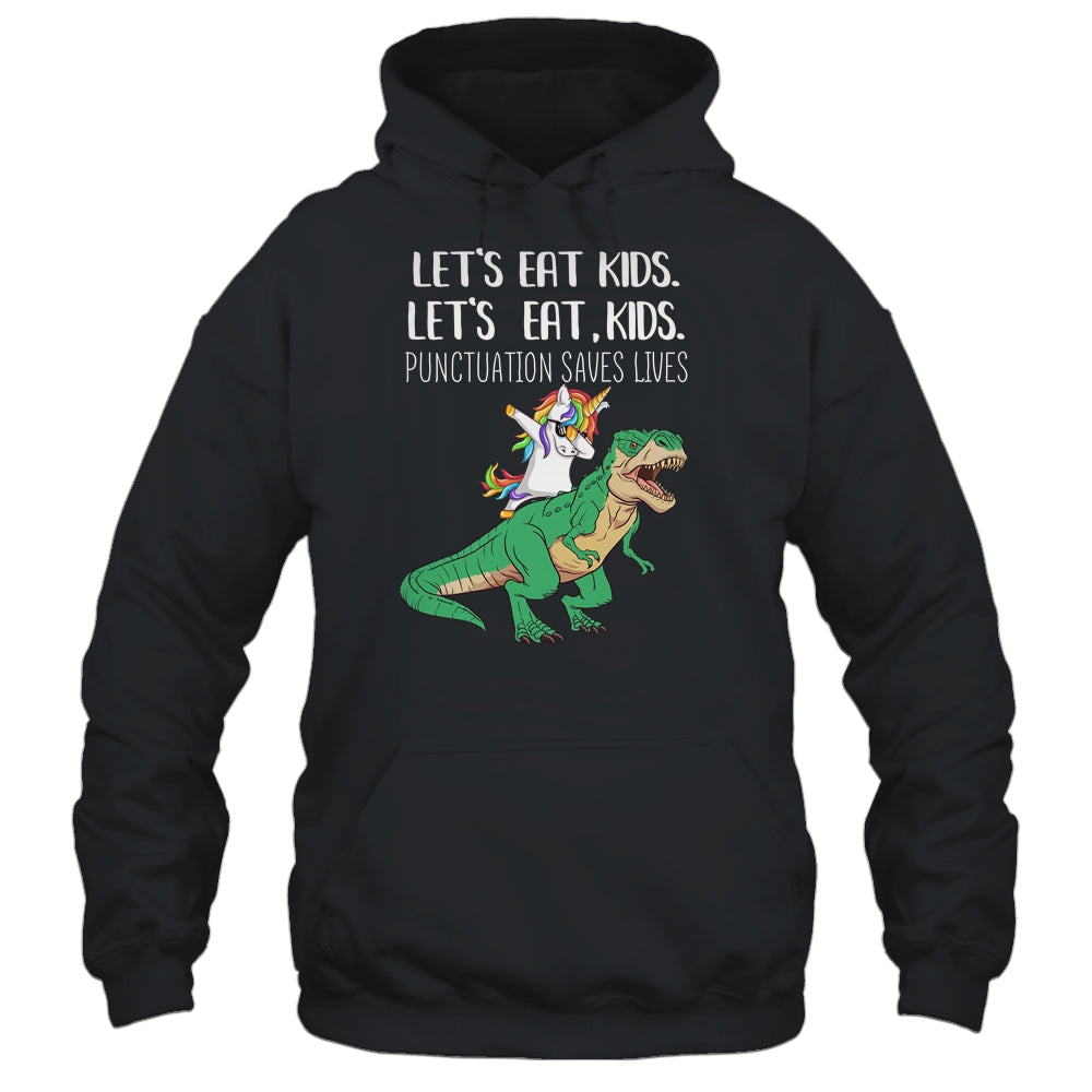 Funny Lets Eat Kids Punctuation Saves Lives Grammar School T-Shirt & Tank Top | Teecentury.com