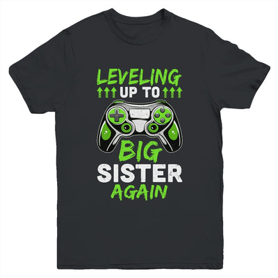 Funny Leveling Up To Big Sister Again Big Sis Gaming Youth Shirt | teecentury