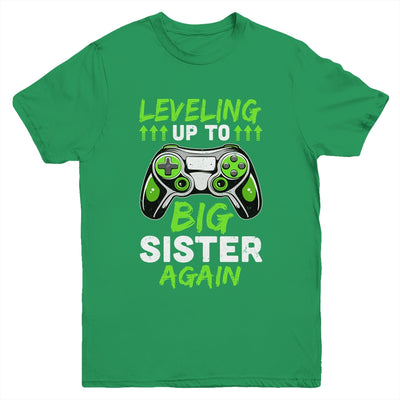 Funny Leveling Up To Big Sister Again Big Sis Gaming Youth Shirt | teecentury