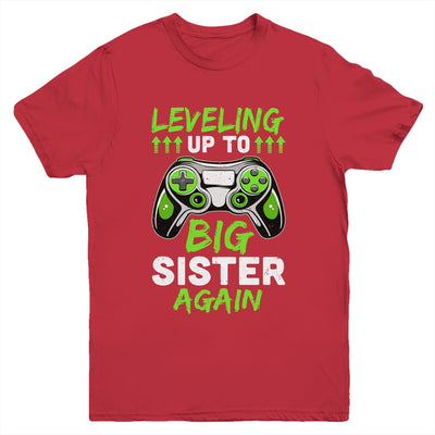 Funny Leveling Up To Big Sister Again Big Sis Gaming Youth Shirt | teecentury