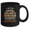 Funny Library Art For Men Women Bookworm Reading Book Lovers Mug | teecentury