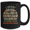 Funny Library Art For Men Women Bookworm Reading Book Lovers Mug | teecentury