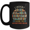 Funny Library Art For Men Women Bookworm Reading Book Lovers Mug | teecentury