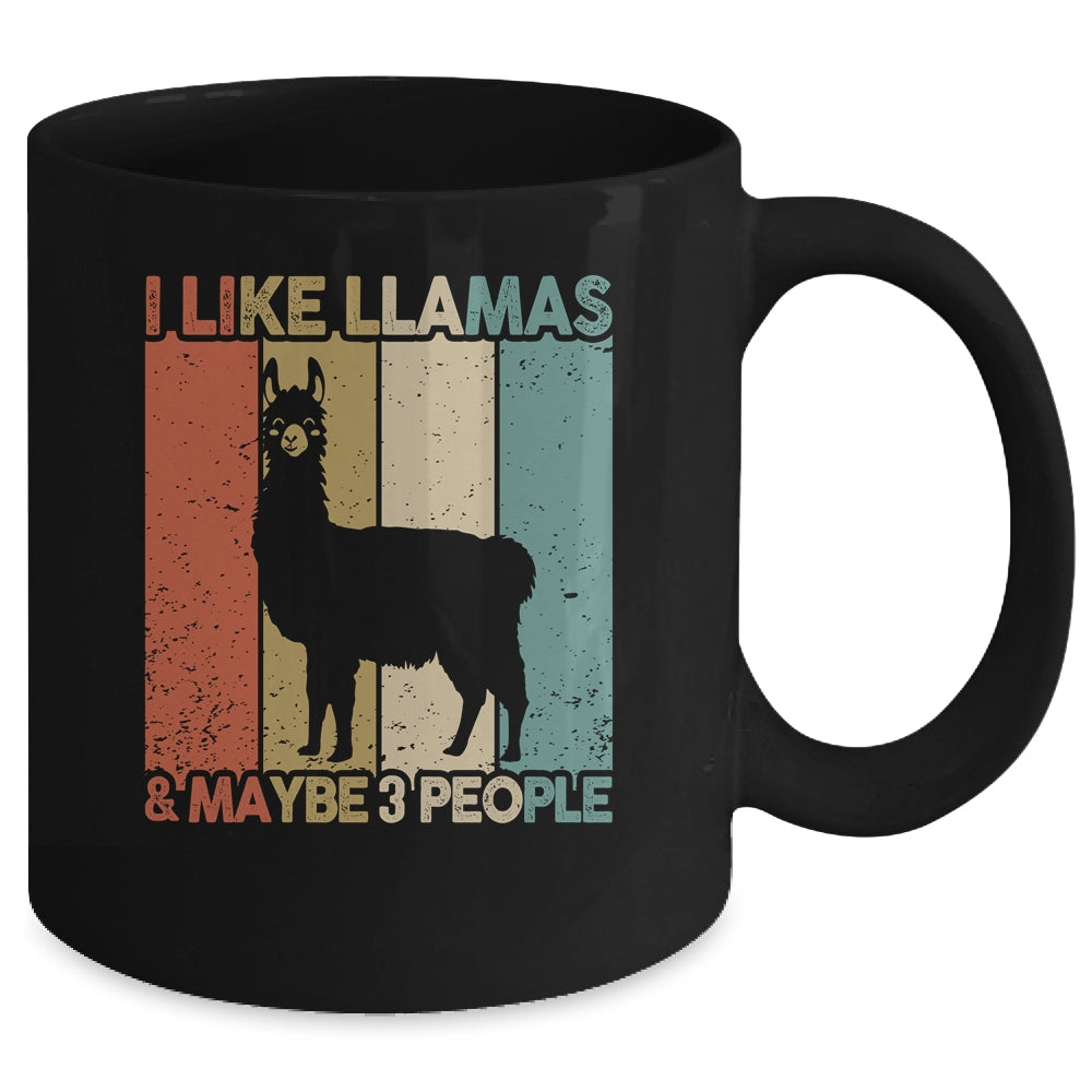 Funny Llama Design For Kids Men Women Animal Llama Vintage Mug | teecentury