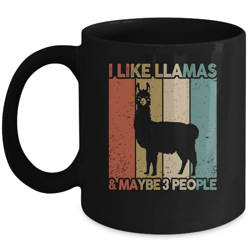 Funny Llama Design For Kids Men Women Animal Llama Vintage Mug | teecentury