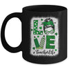 Funny Love Messy Bun Teacher Life St Patricks Day Shamrock Mug | teecentury