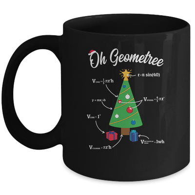 Funny Math Science Teacher Oh Geometree Christmas Tree Mug Coffee Mug | Teecentury.com