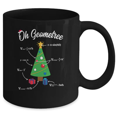 Funny Math Science Teacher Oh Geometree Christmas Tree Mug Coffee Mug | Teecentury.com