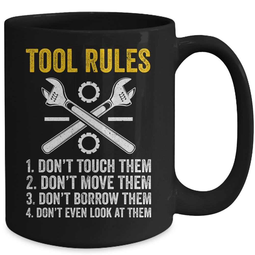 Funny Mechanic Tool Rules Auto Repair Car Mechanic Handyman Mug Coffee Mug | Teecentury.com