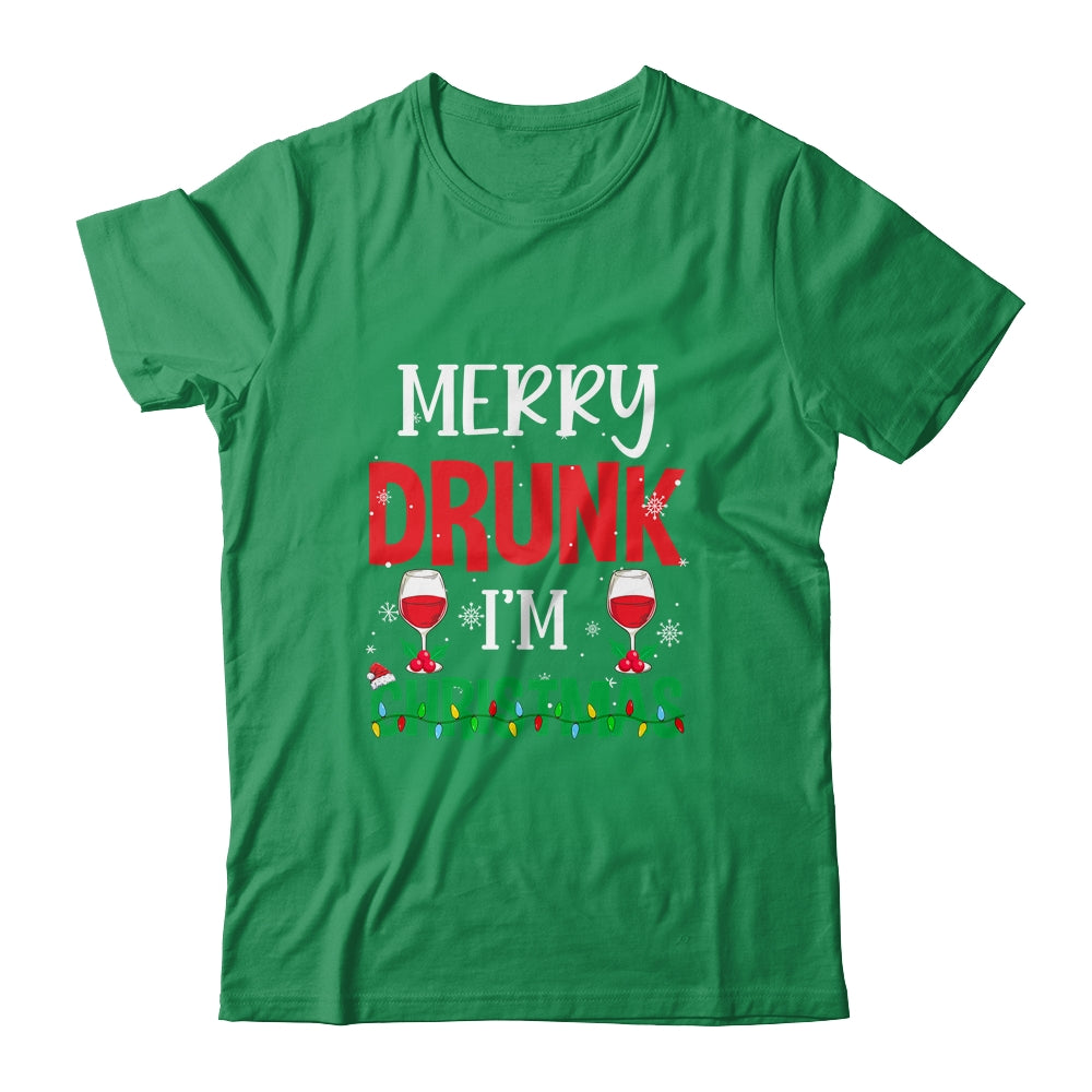 Funny Merry Drunk I'm Christmas Xmas Holiday Party T-Shirt & Sweatshirt | Teecentury.com