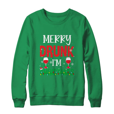 Funny Merry Drunk I'm Christmas Xmas Holiday Party T-Shirt & Sweatshirt | Teecentury.com