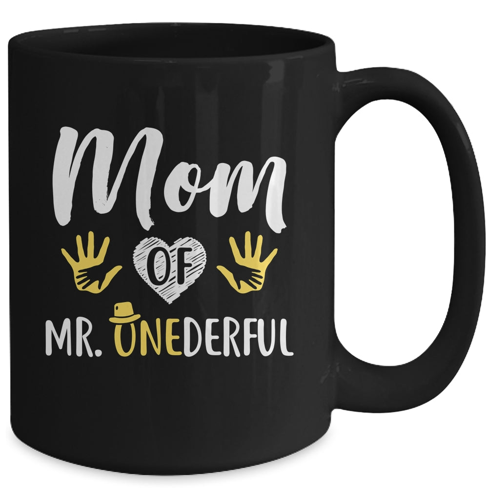 Funny Mom Of Mr. Onederful Wonderful 1st Birthday Boy Mug Coffee Mug | Teecentury.com