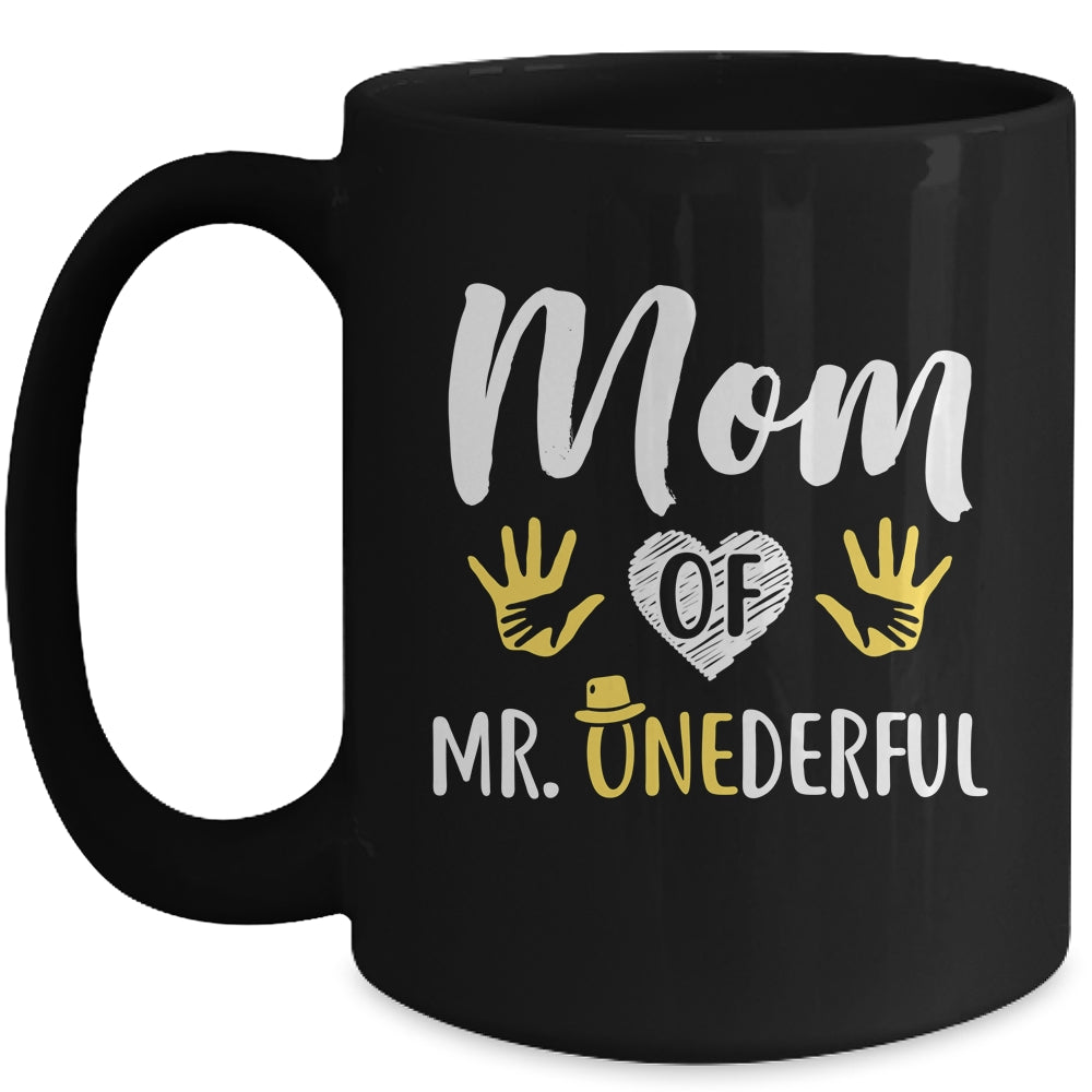 Funny Mom Of Mr. Onederful Wonderful 1st Birthday Boy Mug Coffee Mug | Teecentury.com