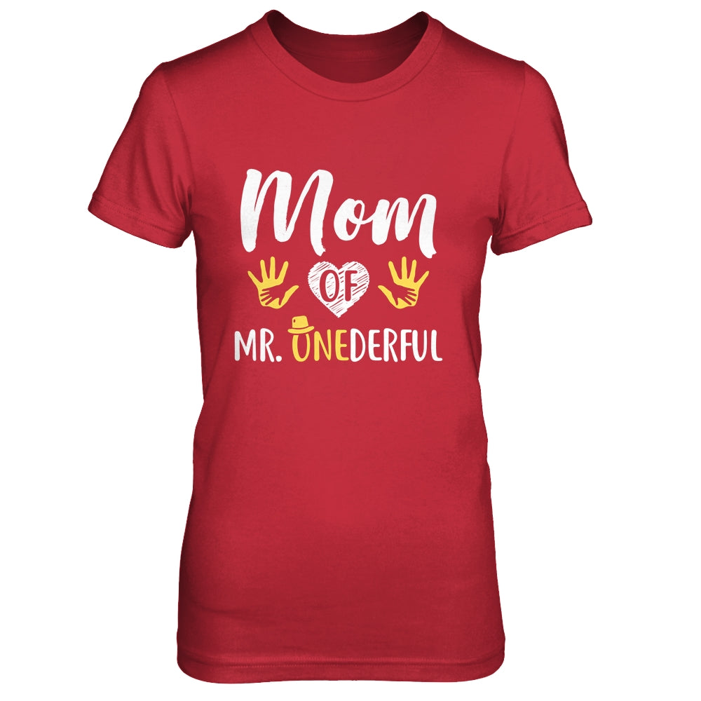 Funny Mom Of Mr. Onederful Wonderful 1st Birthday Boy T-Shirt & Hoodie | Teecentury.com