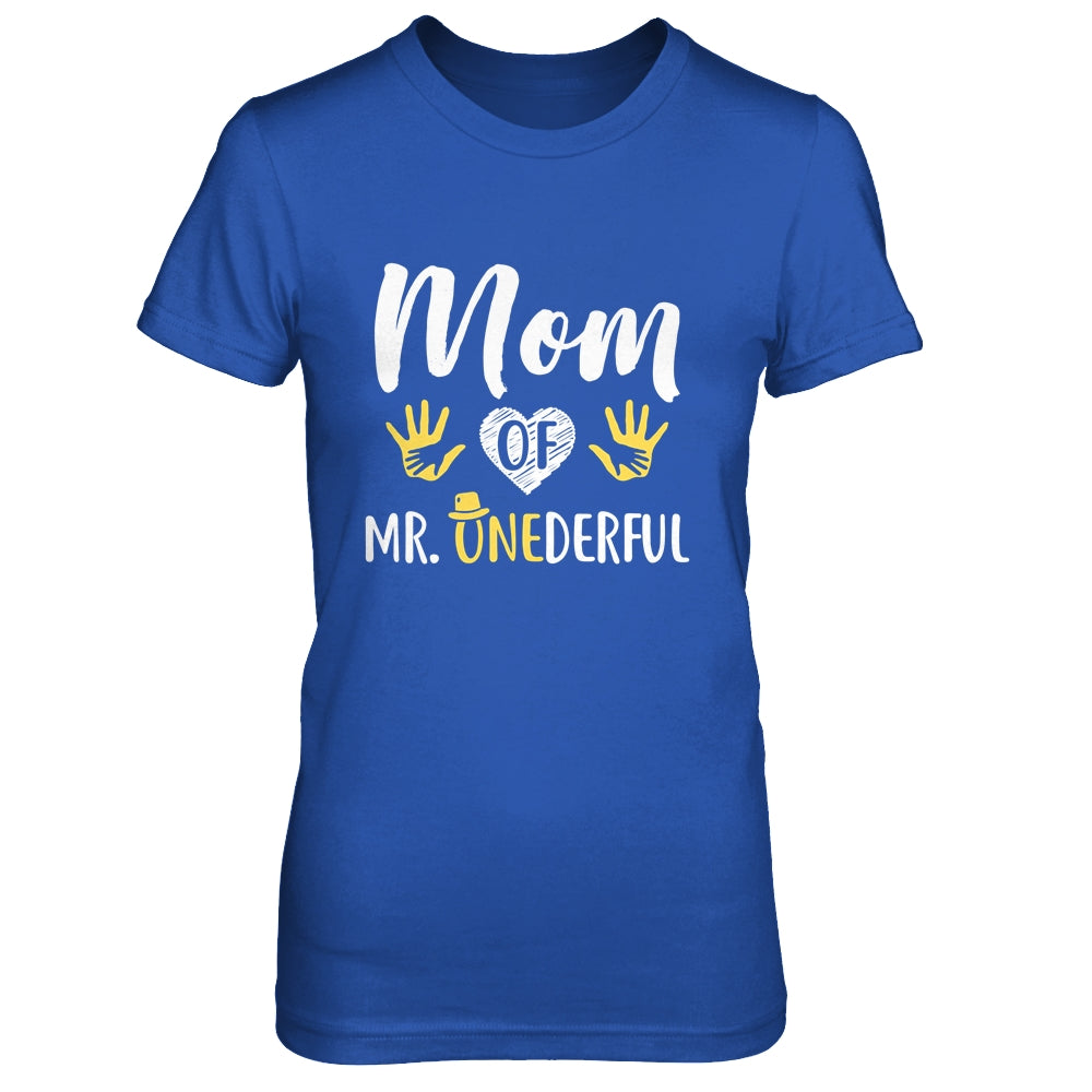 Funny Mom Of Mr. Onederful Wonderful 1st Birthday Boy T-Shirt & Hoodie | Teecentury.com