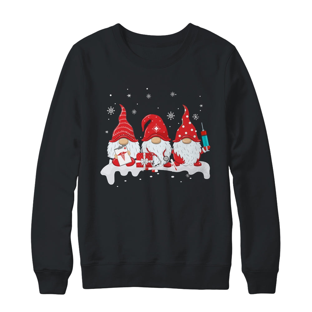 Funny Nurse Gnomes Santa Christmas Light Nursing Lover Gifts T-Shirt & Sweatshirt | Teecentury.com