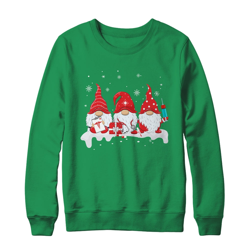 Funny Nurse Gnomes Santa Christmas Light Nursing Lover Gifts T-Shirt & Sweatshirt | Teecentury.com