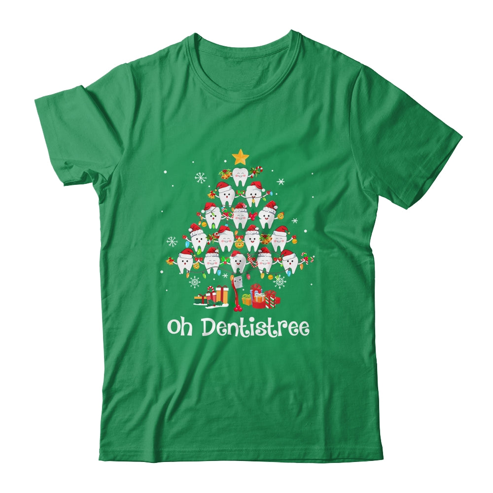 Funny Oh Dentistree Christmas Tree Dentist Dental Assistant Shirt & Sweatshirt | teecentury