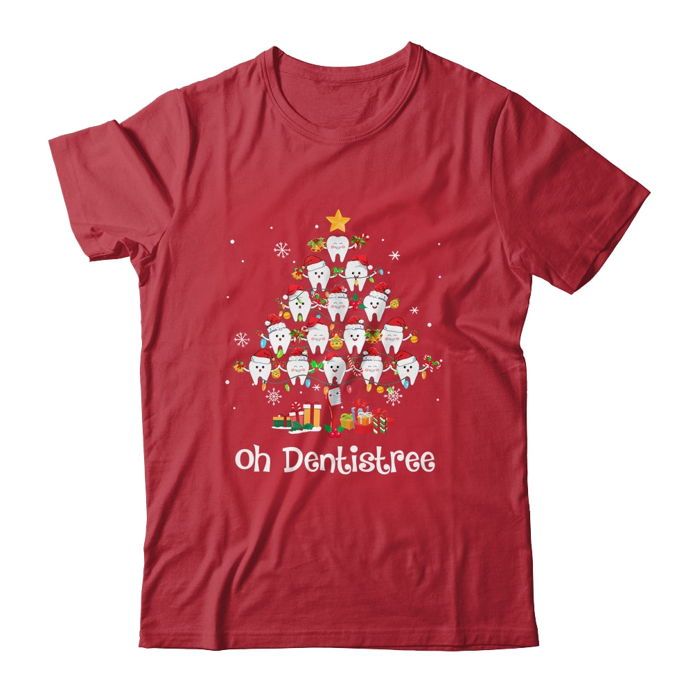 Funny Oh Dentistree Christmas Tree Dentist Dental Assistant Shirt & Sweatshirt | teecentury