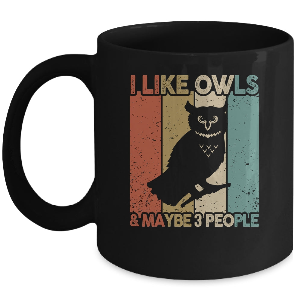 Funny Owl Design For Kids Men Women Animal Owl Vintage Mug | teecentury