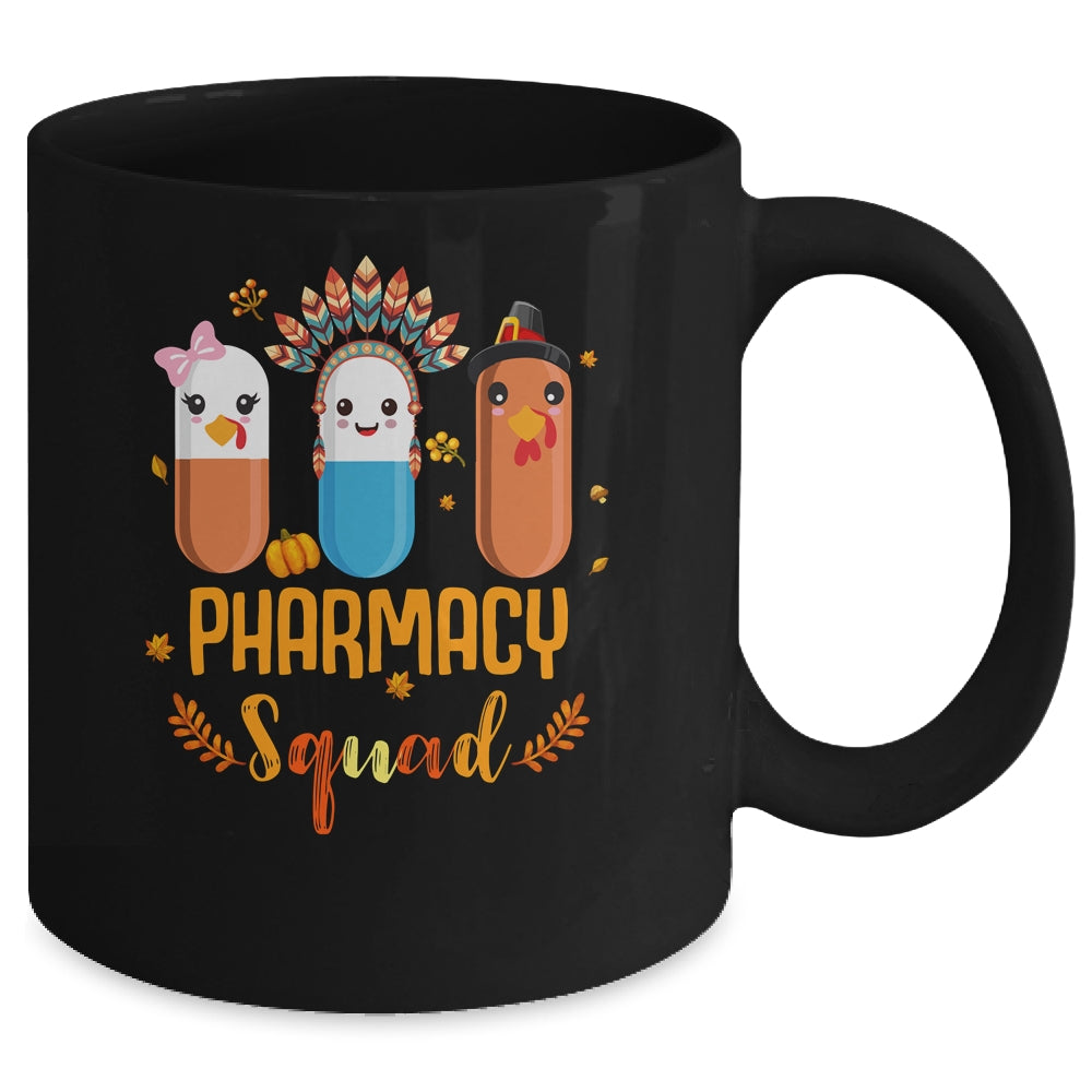 Funny Pharmacy Squad Thanksgiving Thankful Turkey Pharmacist Mug Coffee Mug | Teecentury.com