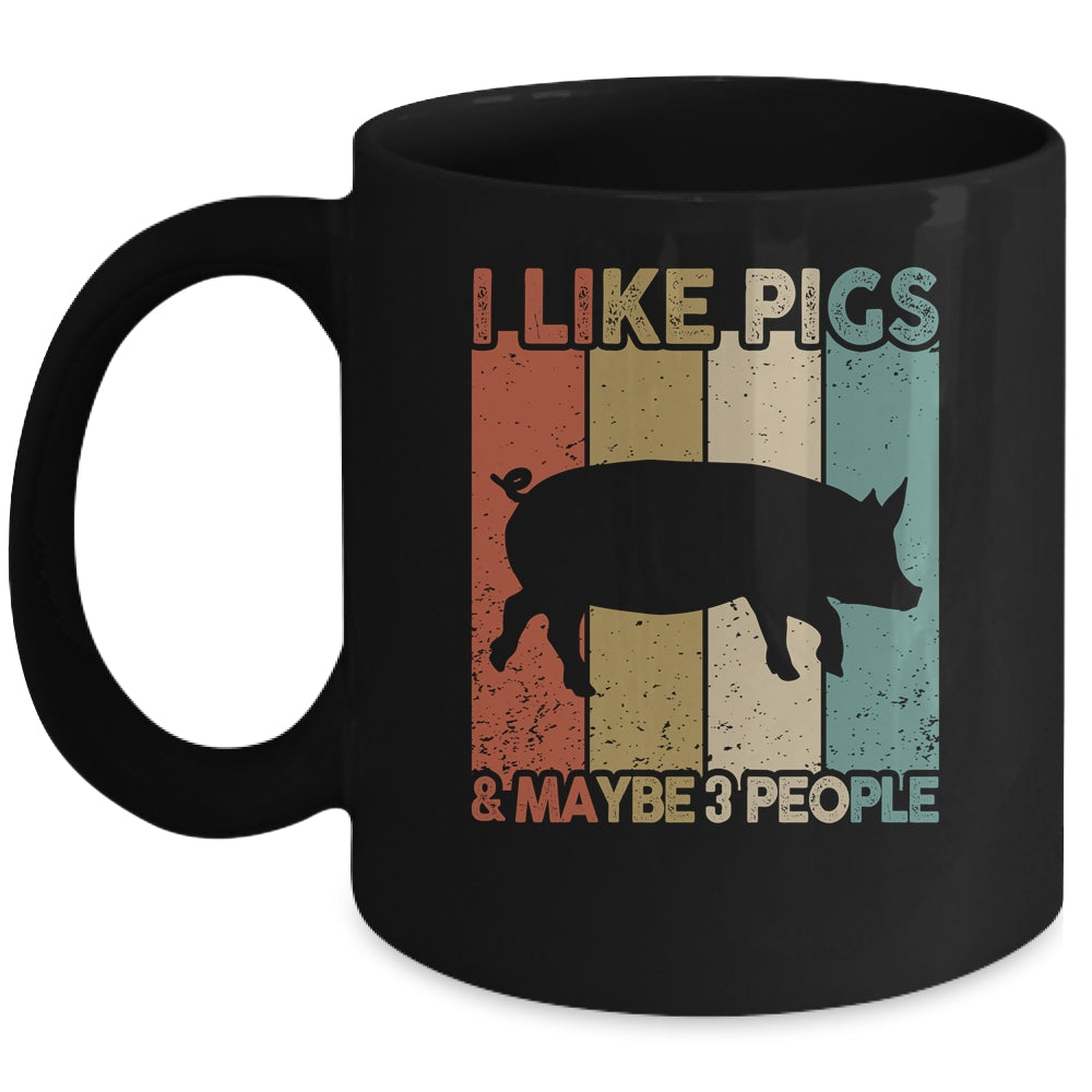 Funny Pig Design For Kids Men Women Animal Pig Vintage Mug | teecentury