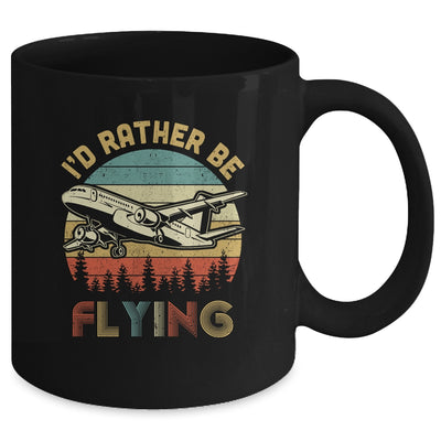Funny Pilot I'd Rather Be Flying Airplane Pilot Gift Mug Coffee Mug | Teecentury.com