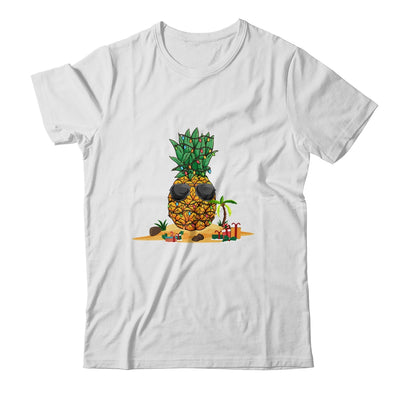Funny Pineapple Hawaiian Hawaii Christmas Tree Lights Xmas T-Shirt & Sweatshirt | Teecentury.com
