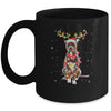 Funny Pitbull Christmas Tree Santa Reindeer Pajamas Mug Coffee Mug | Teecentury.com