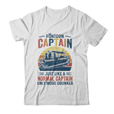 Funny Pontoon Captain Boat Boating Lake Dad Retro Vintage T-Shirt & Hoodie | Teecentury.com