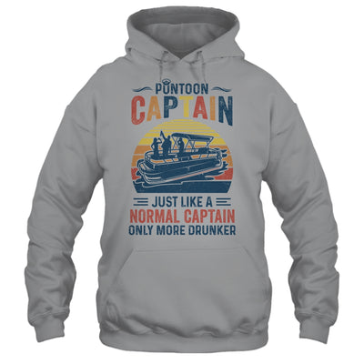 Funny Pontoon Captain Boat Boating Lake Dad Retro Vintage T-Shirt & Hoodie | Teecentury.com